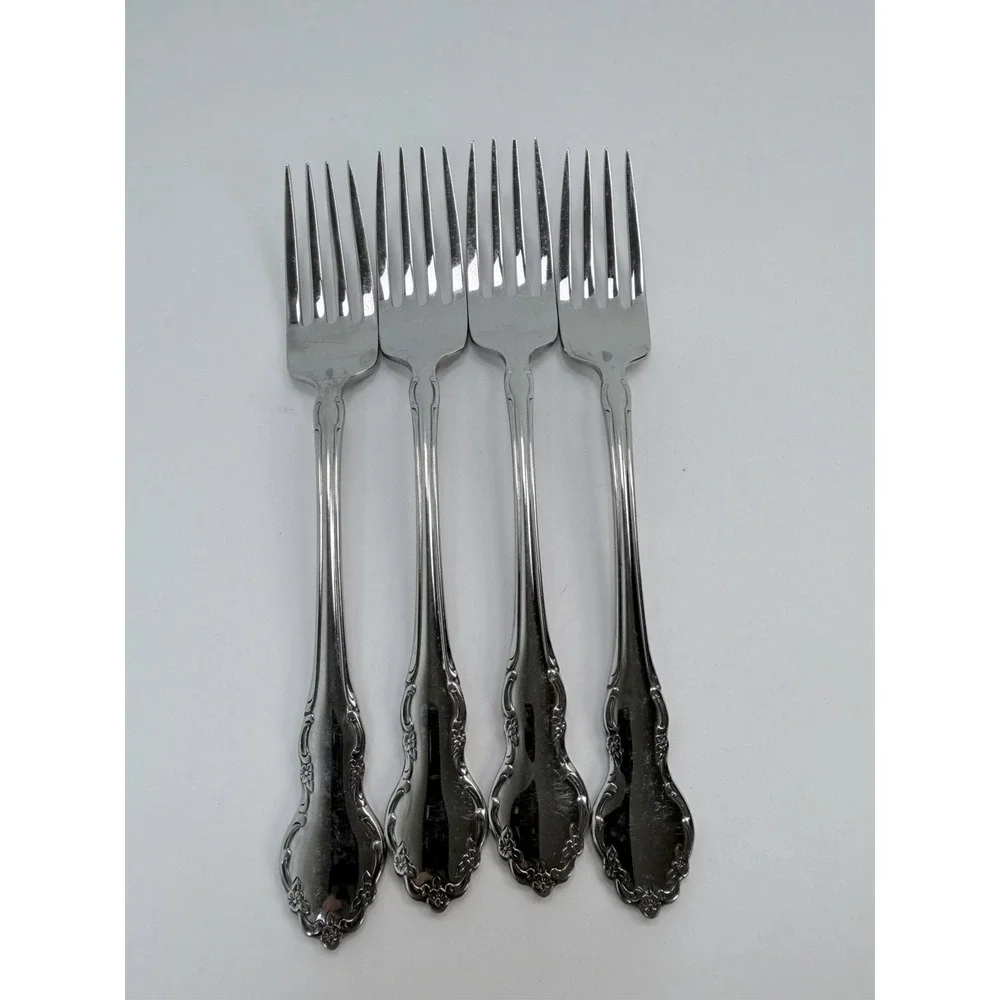TENNYSON Oneida Community CUBE Stainless Steel Dinner Forks Set Of 4